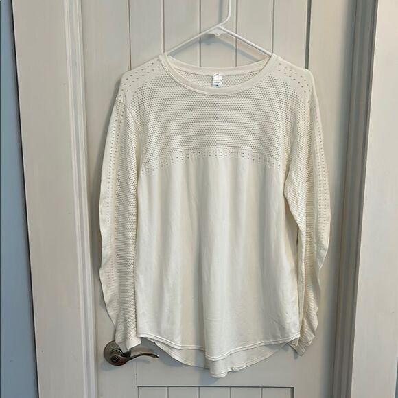 Varley Merrick Seamless Long Sleeve Tee Creamy White L/XL - Picture 1 of 9